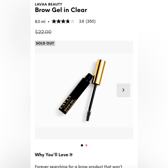 BNWT- LaVaa Beauty Brow Gel in Clear - Picture 1 of 5